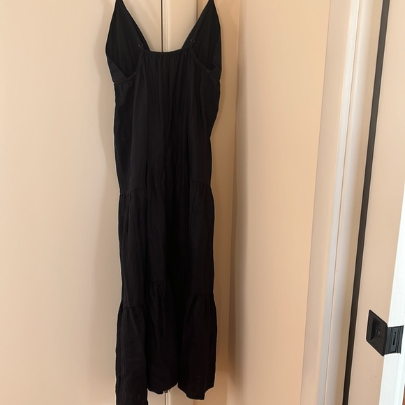 Reformation Odella Linen Dress Black Large - Picture 5 of 9